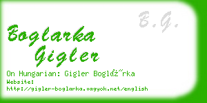 boglarka gigler business card